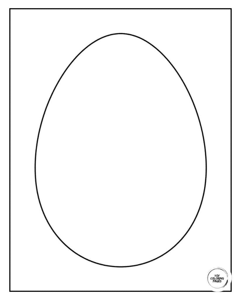 Blank Easter Egg Template Coloring Page