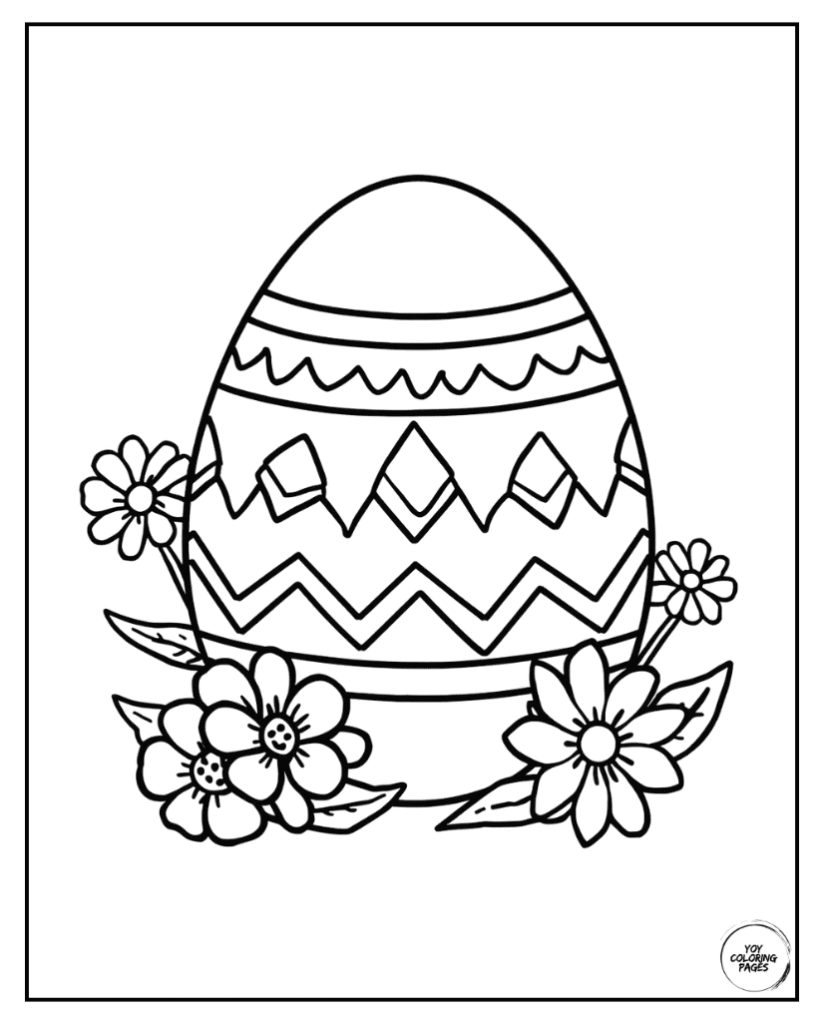 Color Your Own Easter Egg Coloring Sheet