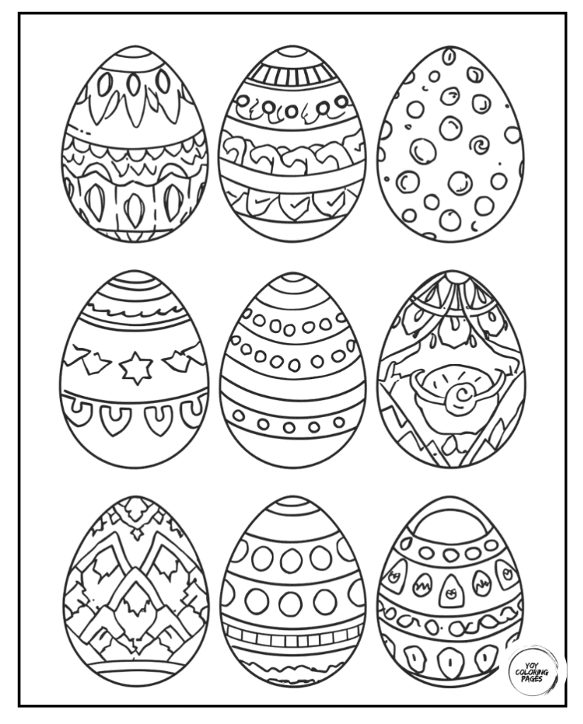 Color Your Own Easter Eggs Coloring Page