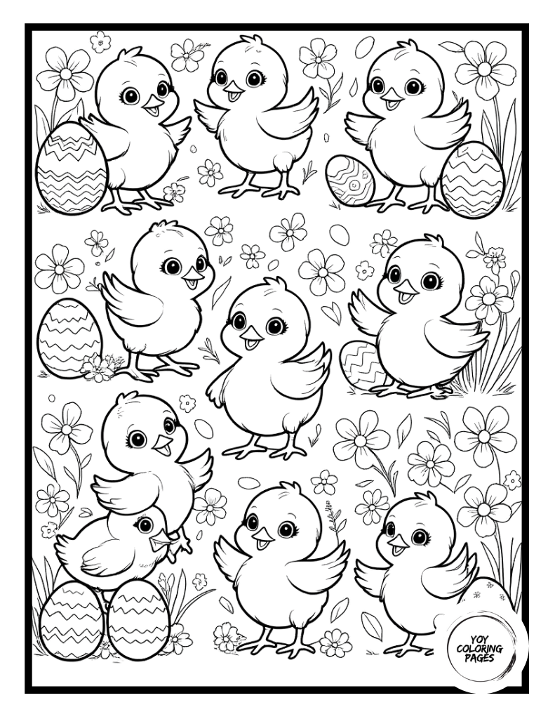 Easter Chick Coloring Pages