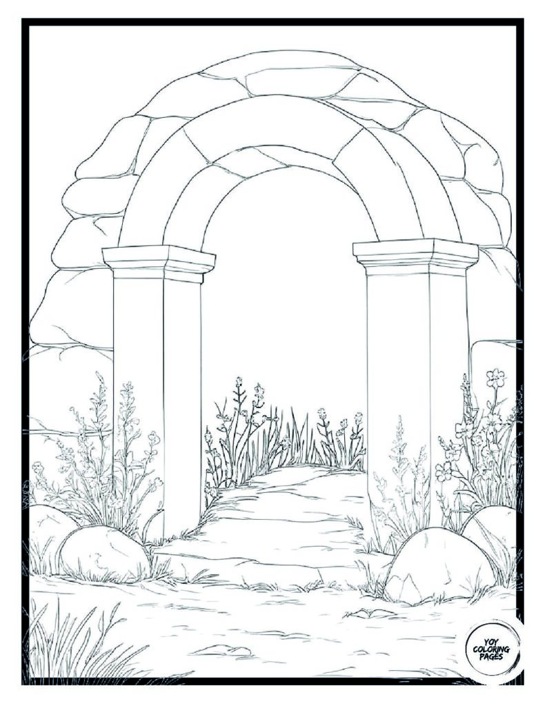 Empty Tomb Easter Coloring Page 1 pdf
