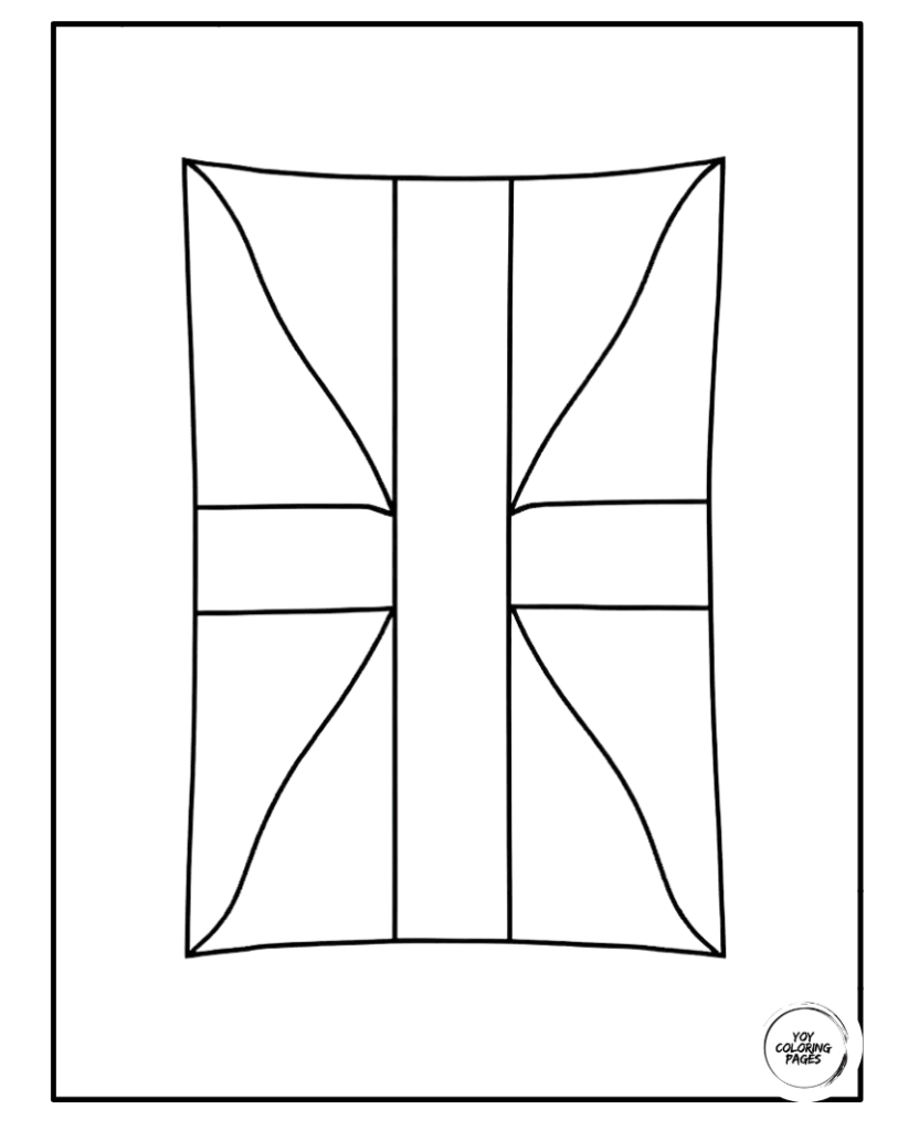 Simple Irish flags coloring page