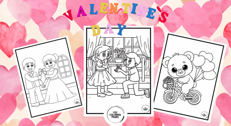 24 Free Valentine’s Day Coloring Pages