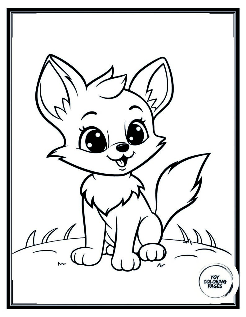 Ballerina Fox Coloring Page 1 pdf