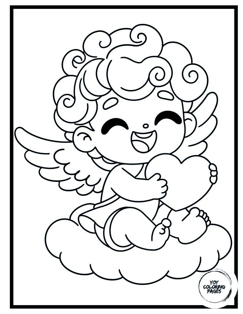 Cartoon Cupid Coloring Page pdf