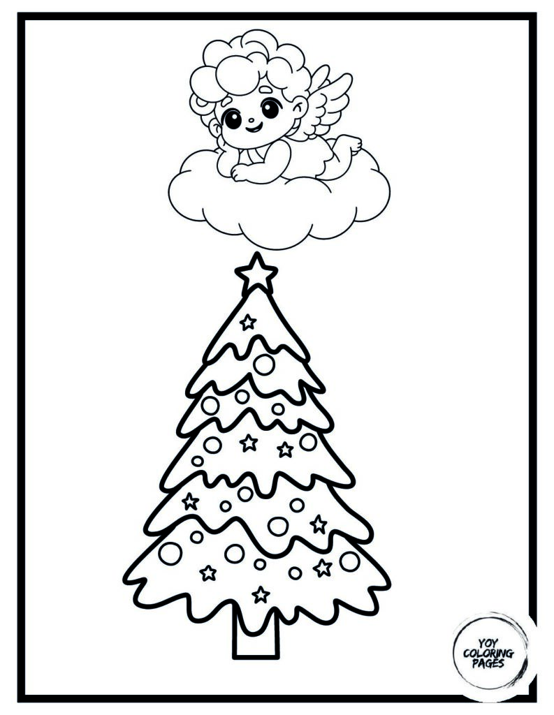 christmas tree coloring pages
