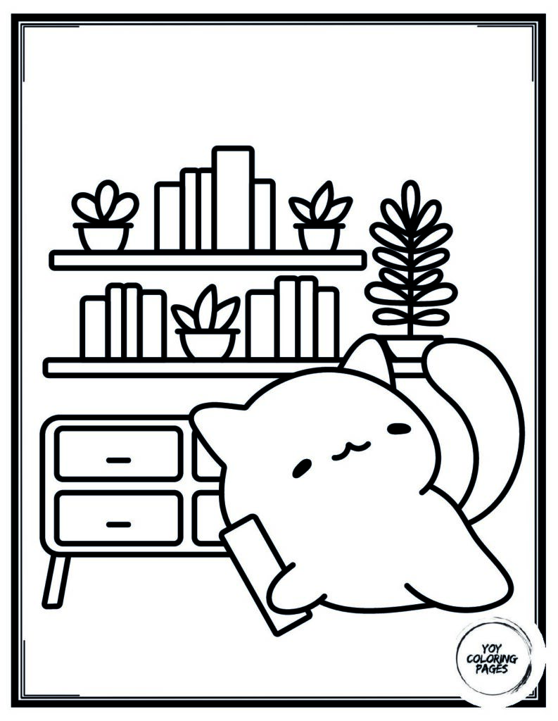 Cute Aesthetic Cozy Doodles Coloring Page 1 pdf