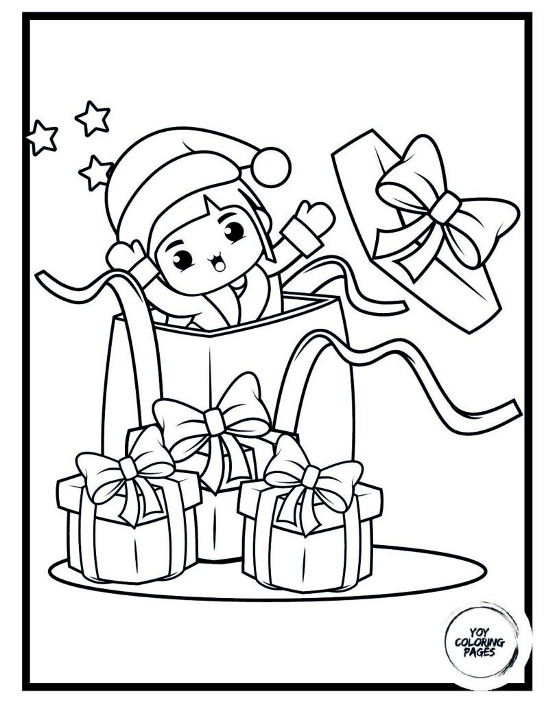 Cute Box of Chocolates Coloring Sheet pdf
