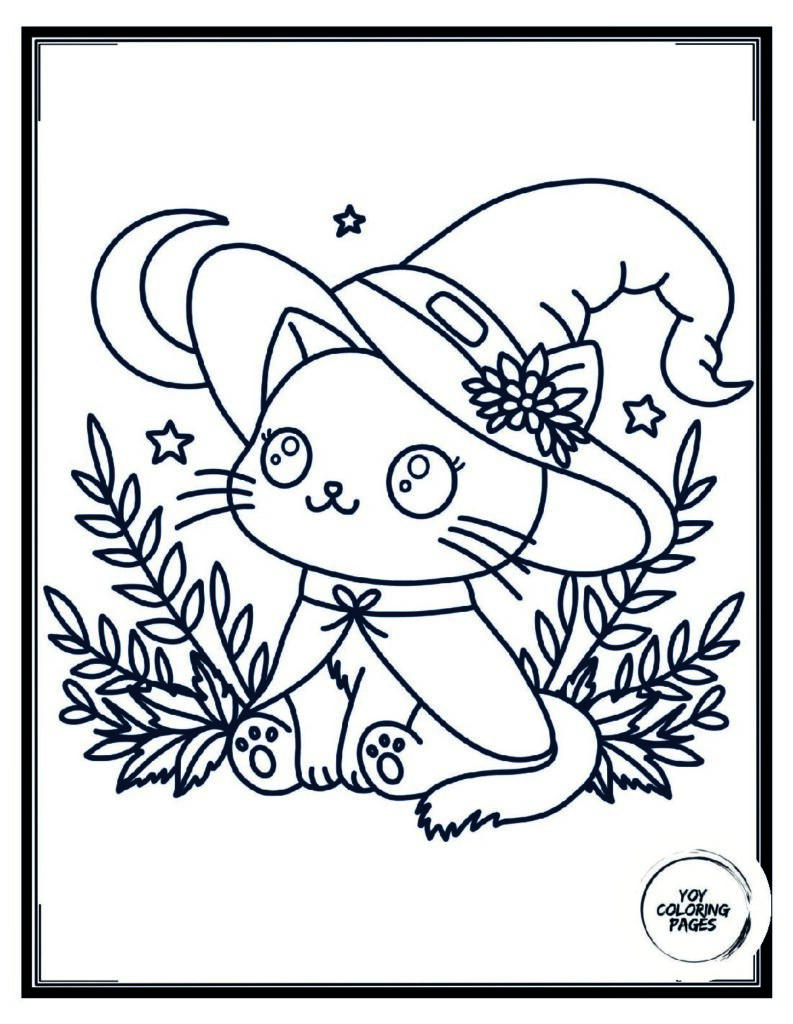 Cute Bunny with Flower Crown Coloring Page pdf