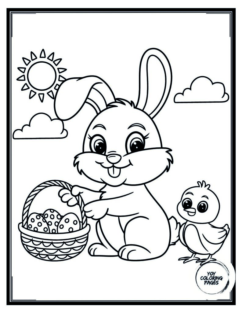 Easter bunny coloring pages
