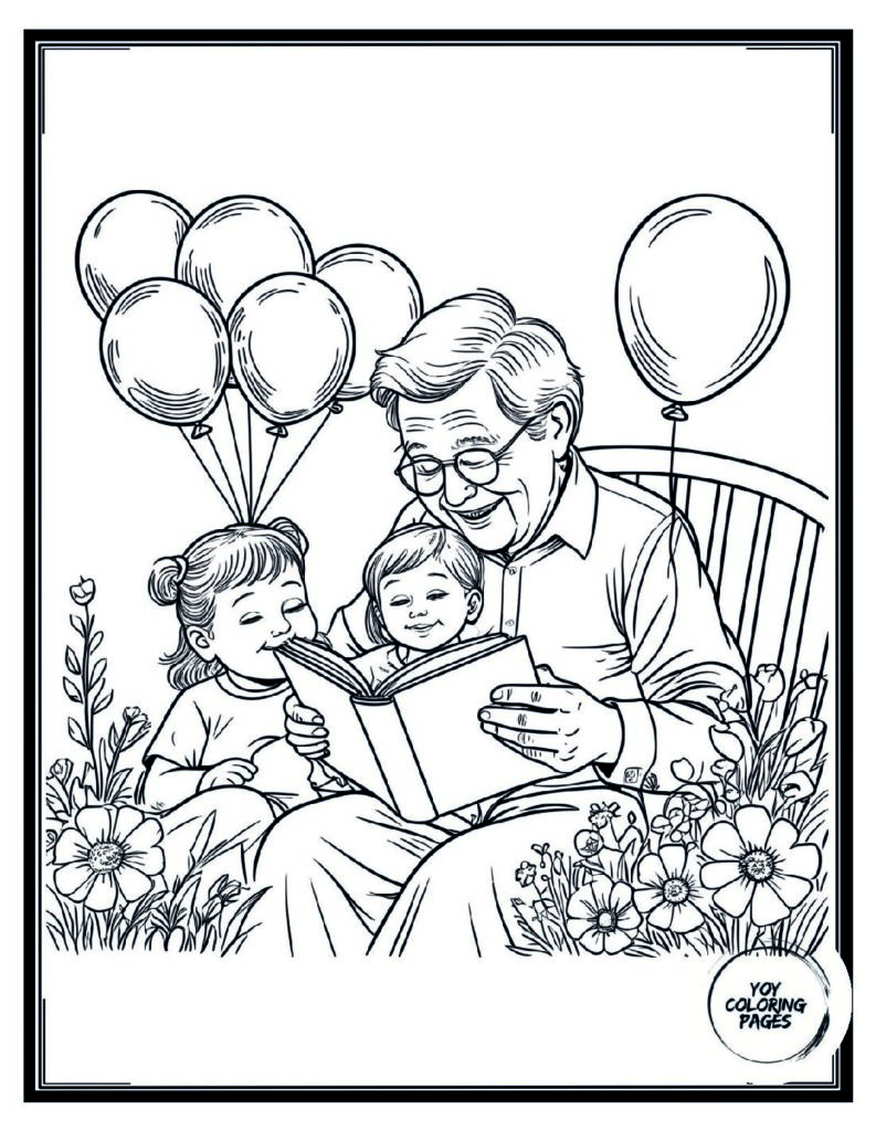 Grandparents Day Coloring Pages pdf