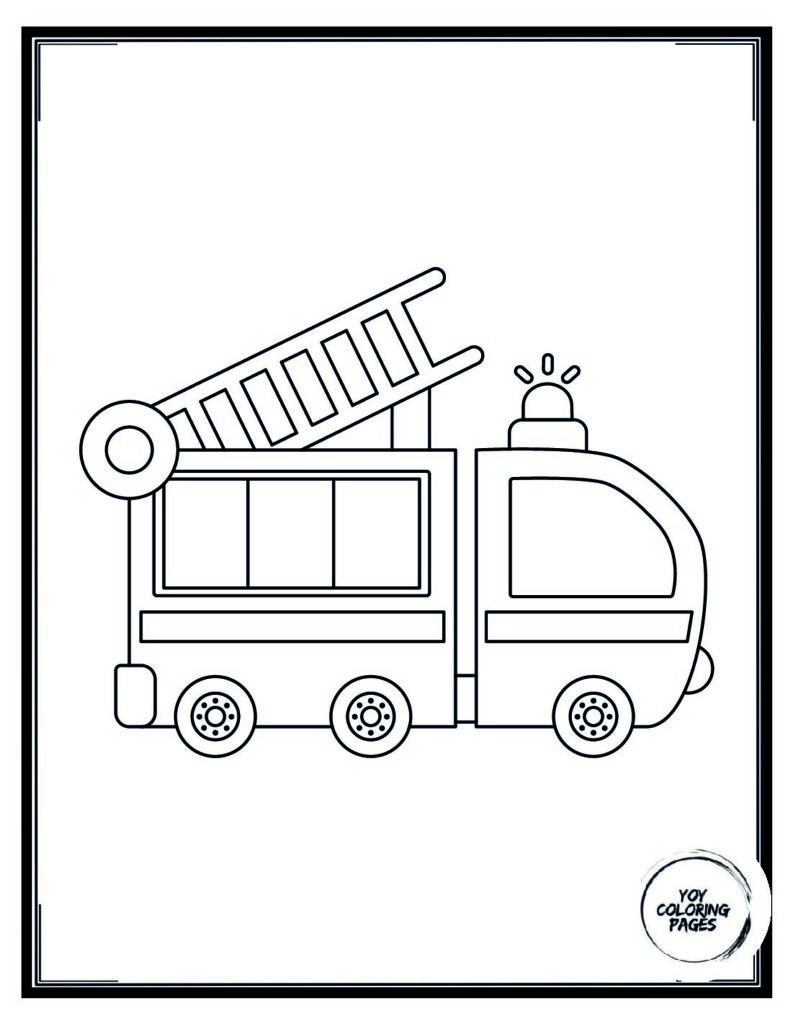 free fire truck coloring pages
