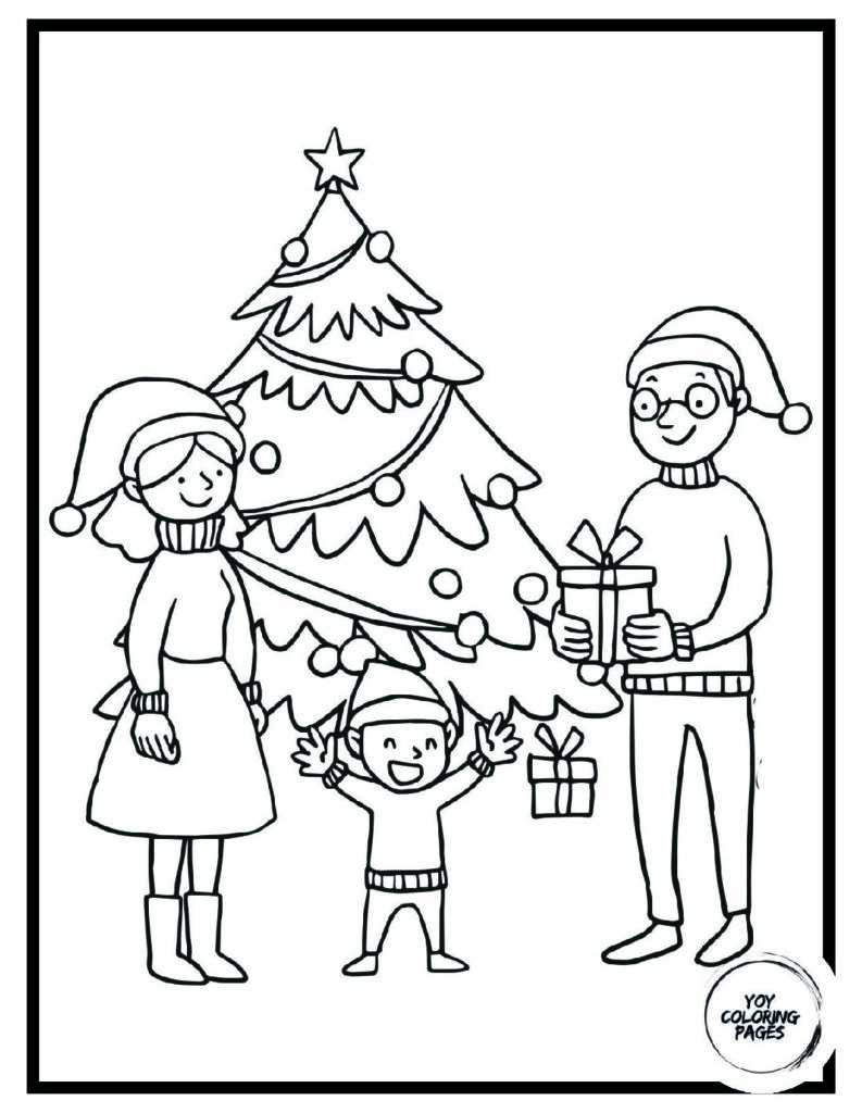 christmas tree colorin pages
