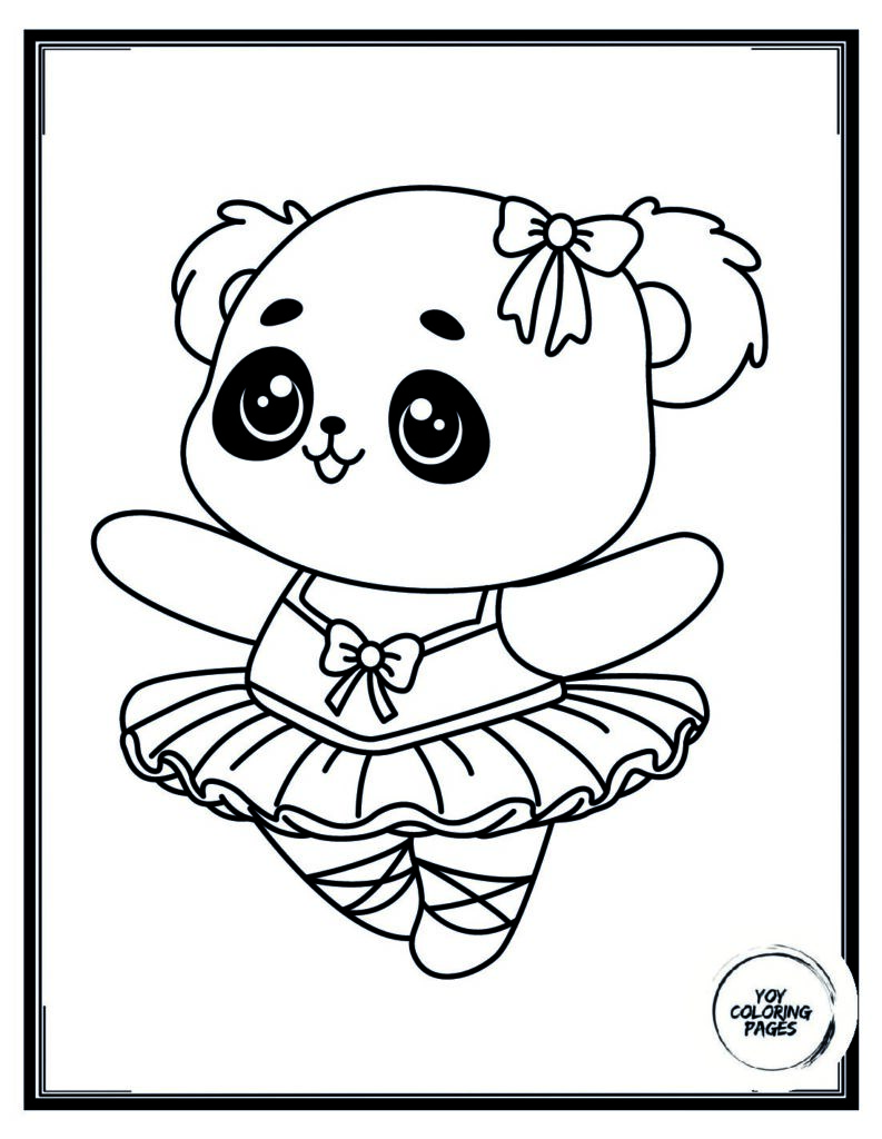 Simple ballerina coloring pages for kids pdf