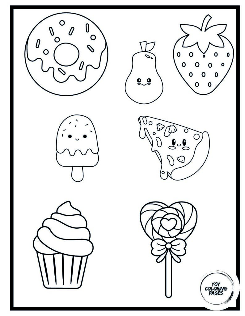 Sweet N Cute Treats Coloring Page pdf