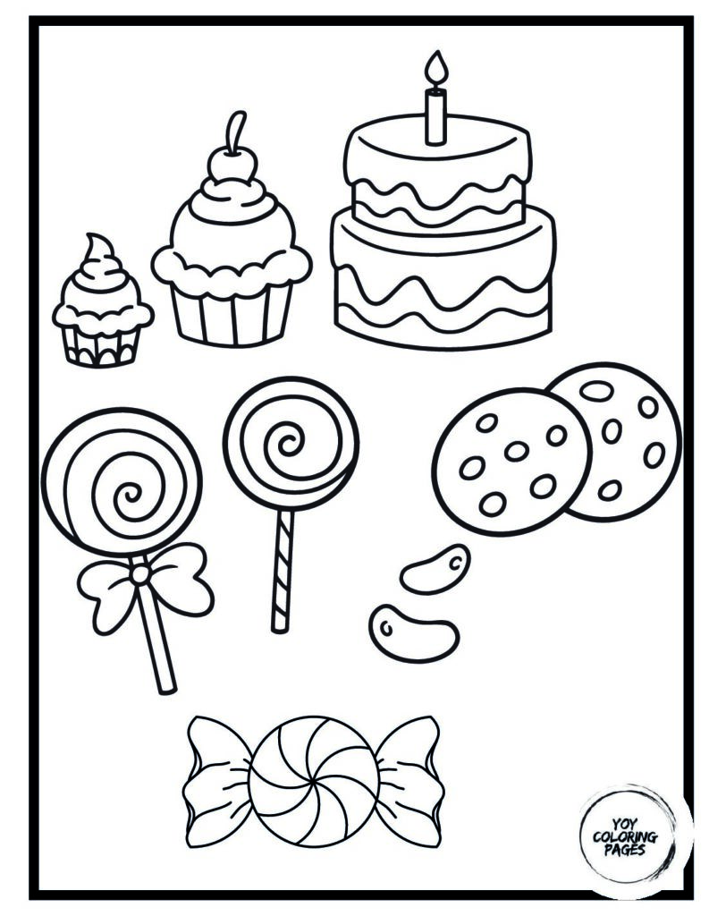 Valentines day Cookies Coloring Page pdf
